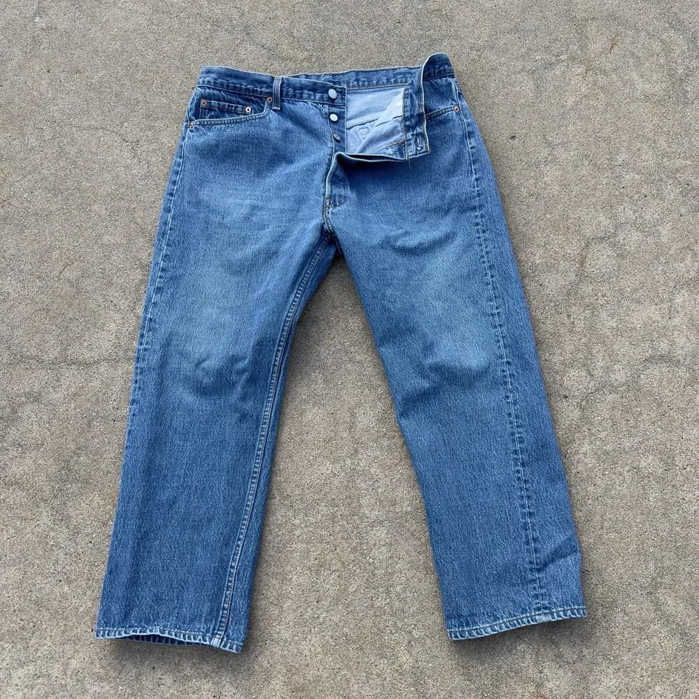 VTG Levi's 501 XX Jeans Mens 36x27 Blue 90's Straight Leg Button Fly Made in USA